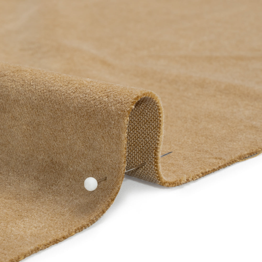Cotton and Polyester Upholstery Velvet - Camel - Banton Collection