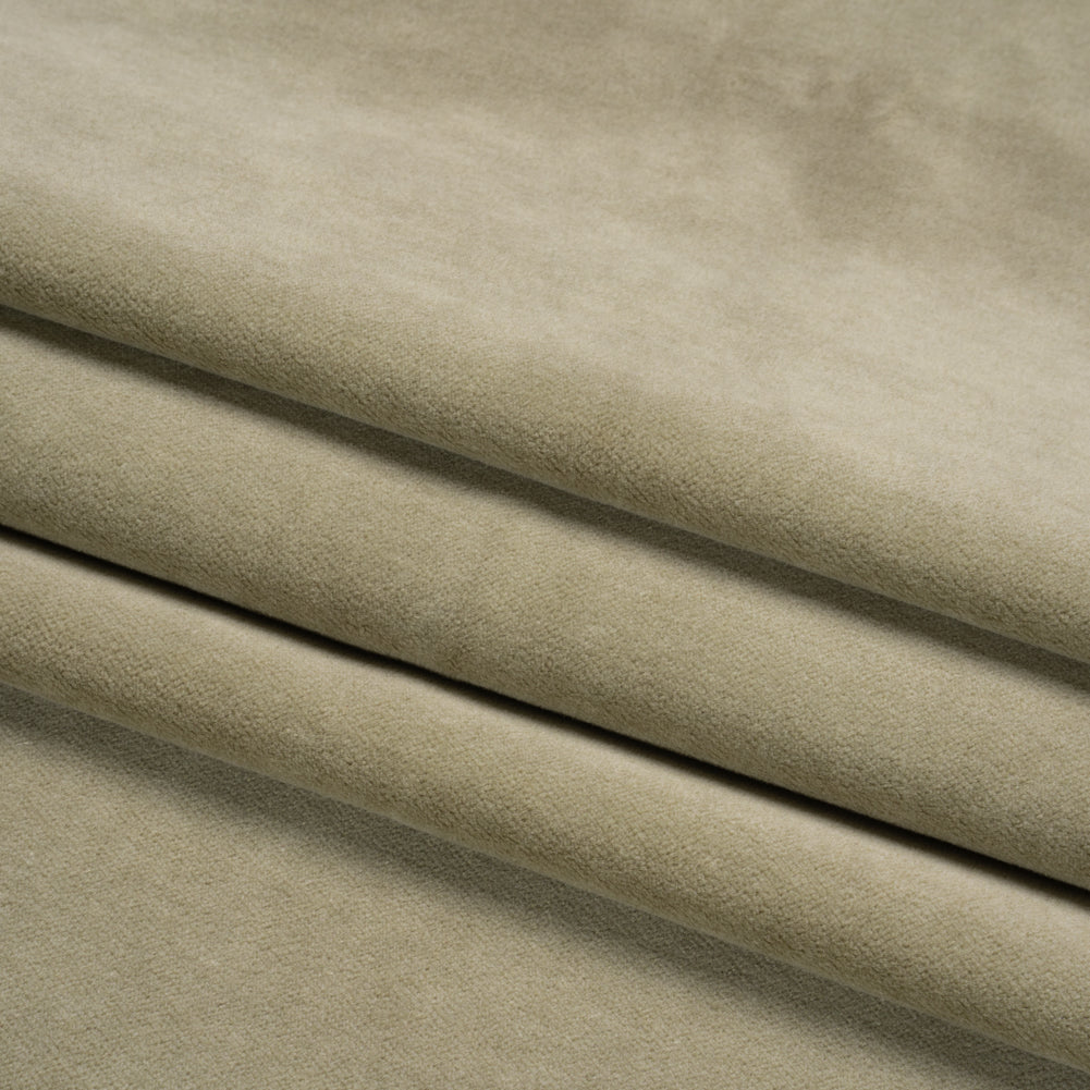 Cotton and Polyester Upholstery Velvet - Taupe - Banton Collection