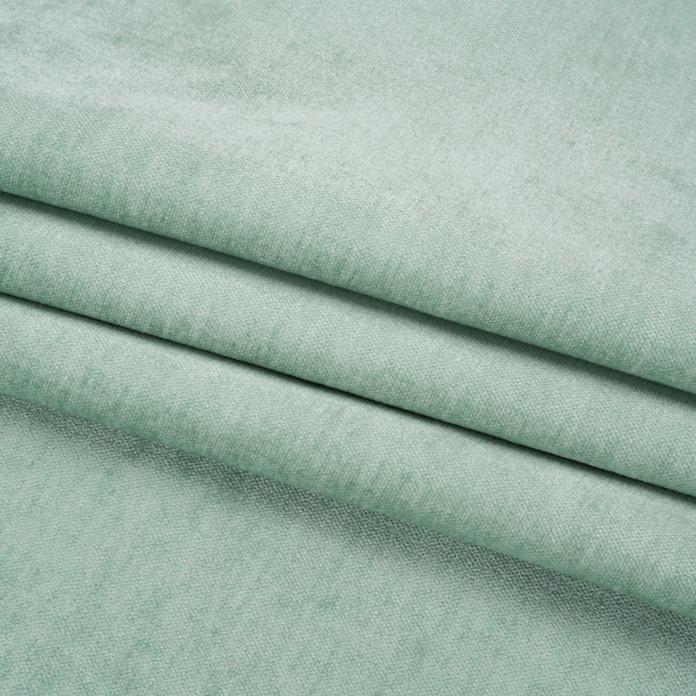 Upholstery Chenille with Latex Backing - Aqua - Tonnet Collection