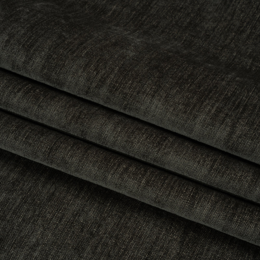 Upholstery Chenille with Latex Backing - Gunmetal - Tonnet Collection