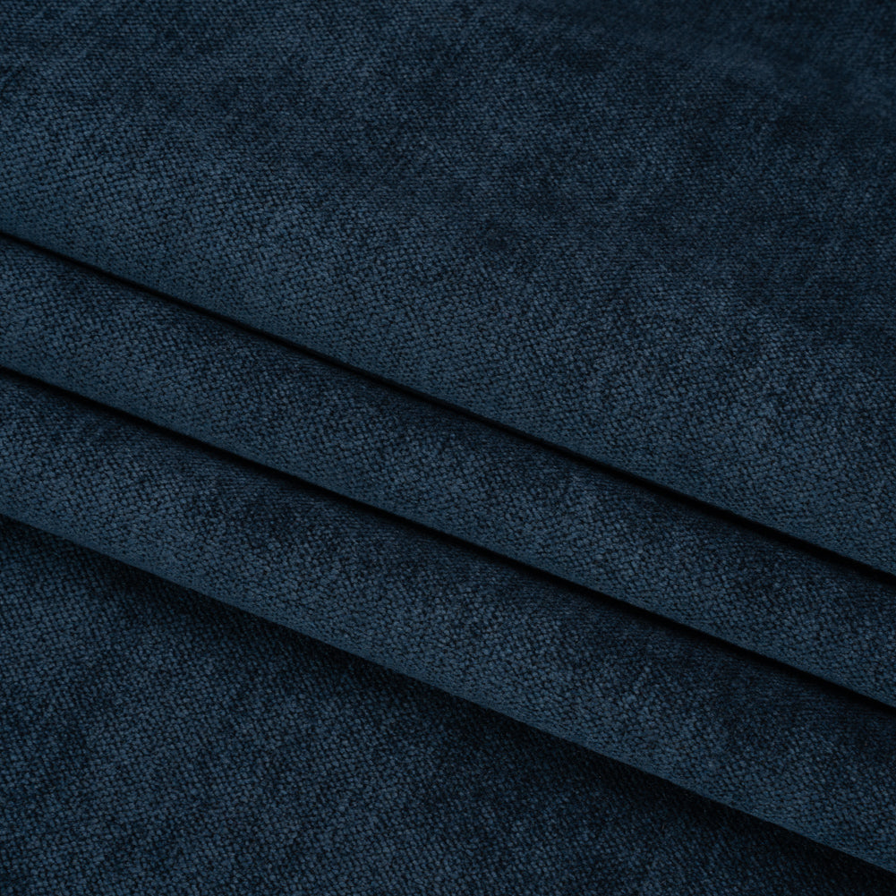 Upholstery Chenille with Latex Backing - Indigo - Tonnet Collection