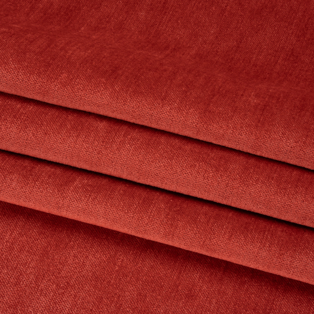 Upholstery Chenille with Latex Backing - Tomato - Tonnet Collection
