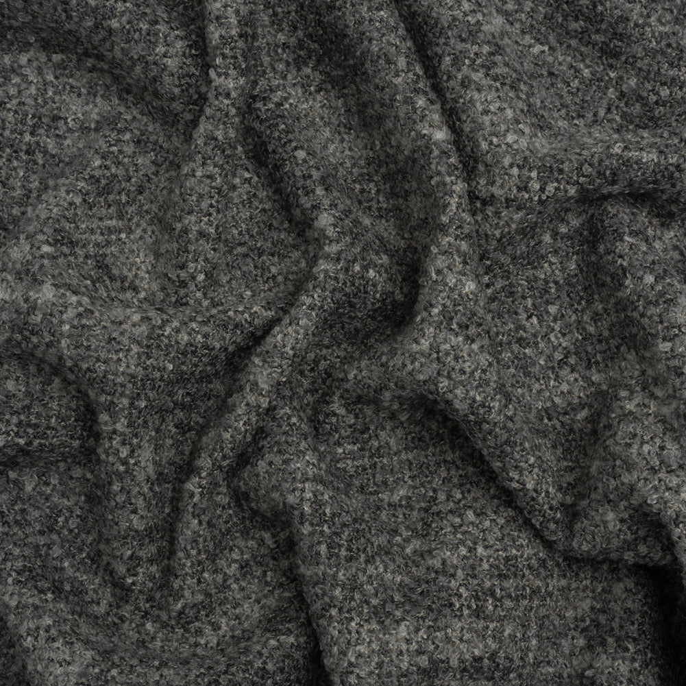 Tweed Upholstery Boucle with Latex Backing - Graphite - Algrove Collection