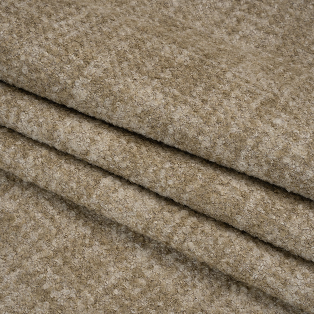 Tweed Upholstery Boucle with Latex Backing - Linen - Algrove Collection