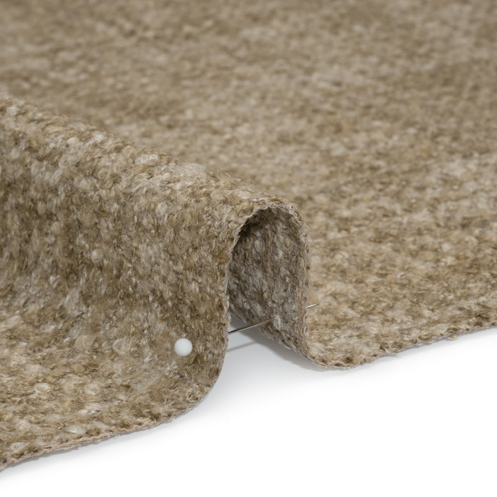 Tweed Upholstery Boucle with Latex Backing - Linen - Algrove Collection