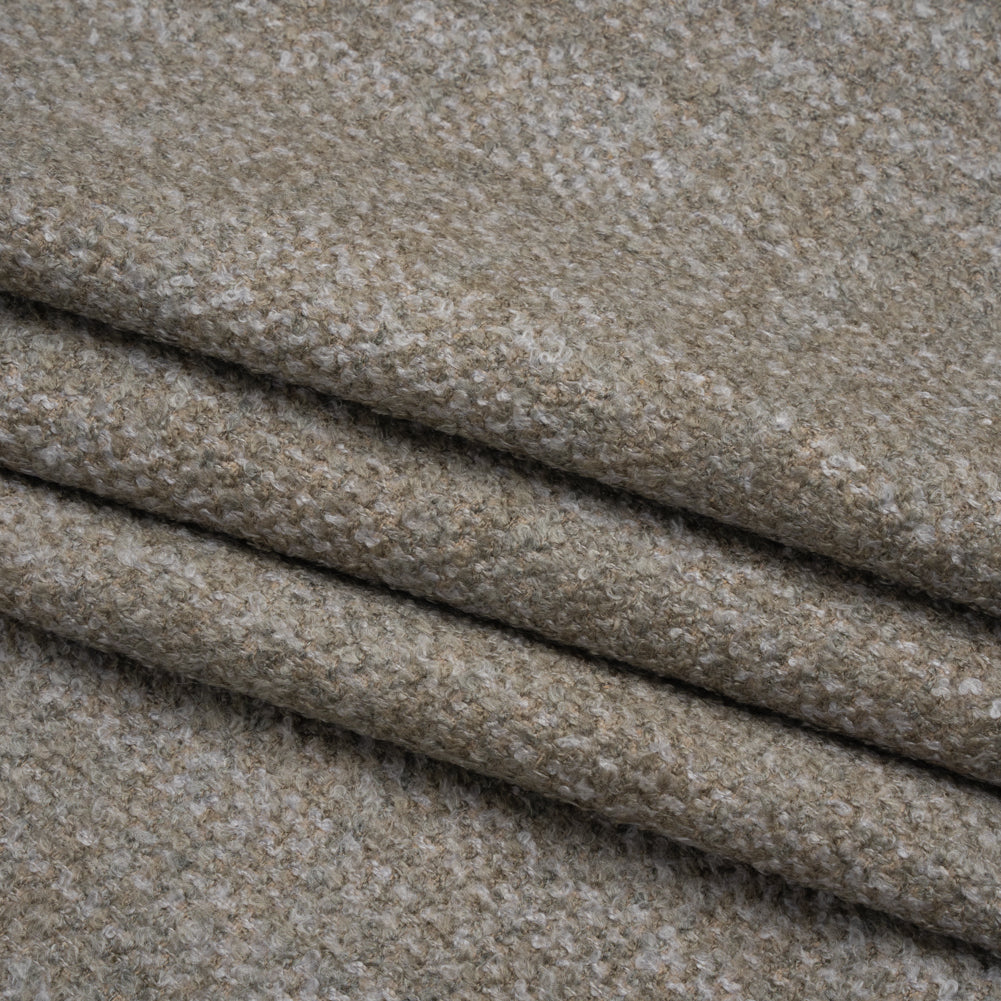 Tweed Upholstery Boucle with Latex Backing - Nickel - Algrove Collection