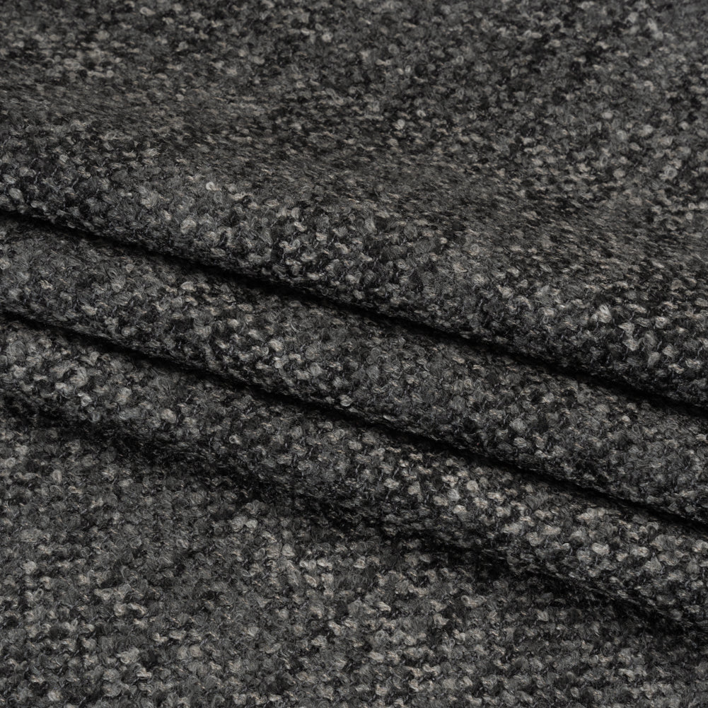 Tweed Upholstery Boucle with Latex Backing - Onyx - Algrove Collection
