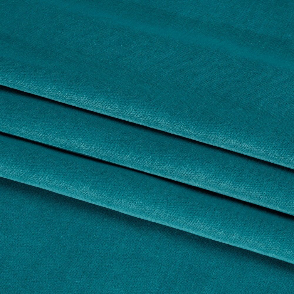 Low Pile Upholstery Velvet - Peacock - Somerset Collection