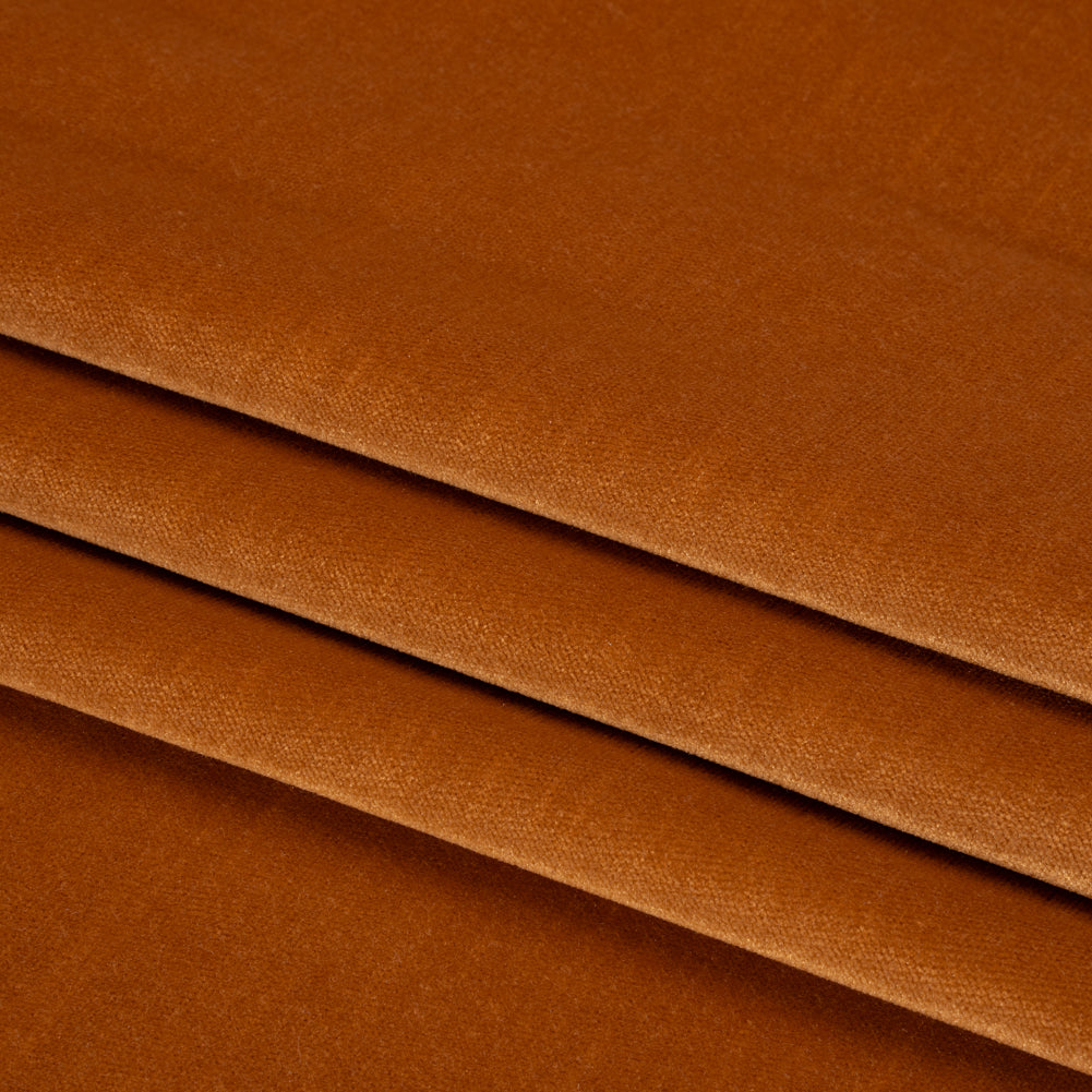 Low Pile Upholstery Velvet - Tangerine - Somerset Collection
