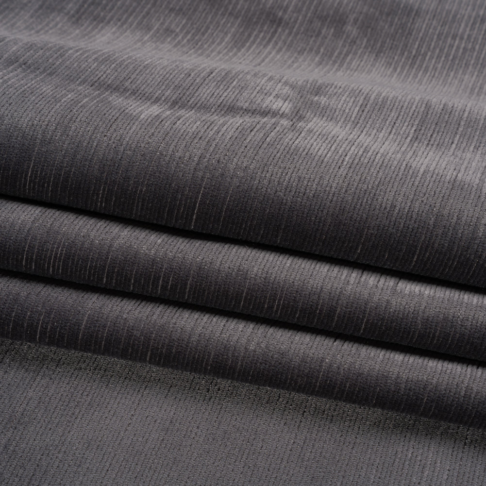 Plush Upholstery Corduroy - Pewter - Emerson Collection