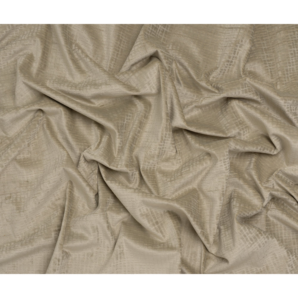 Polyester Upholstery Chenille - Fog Grid Texture - Carolina Collection