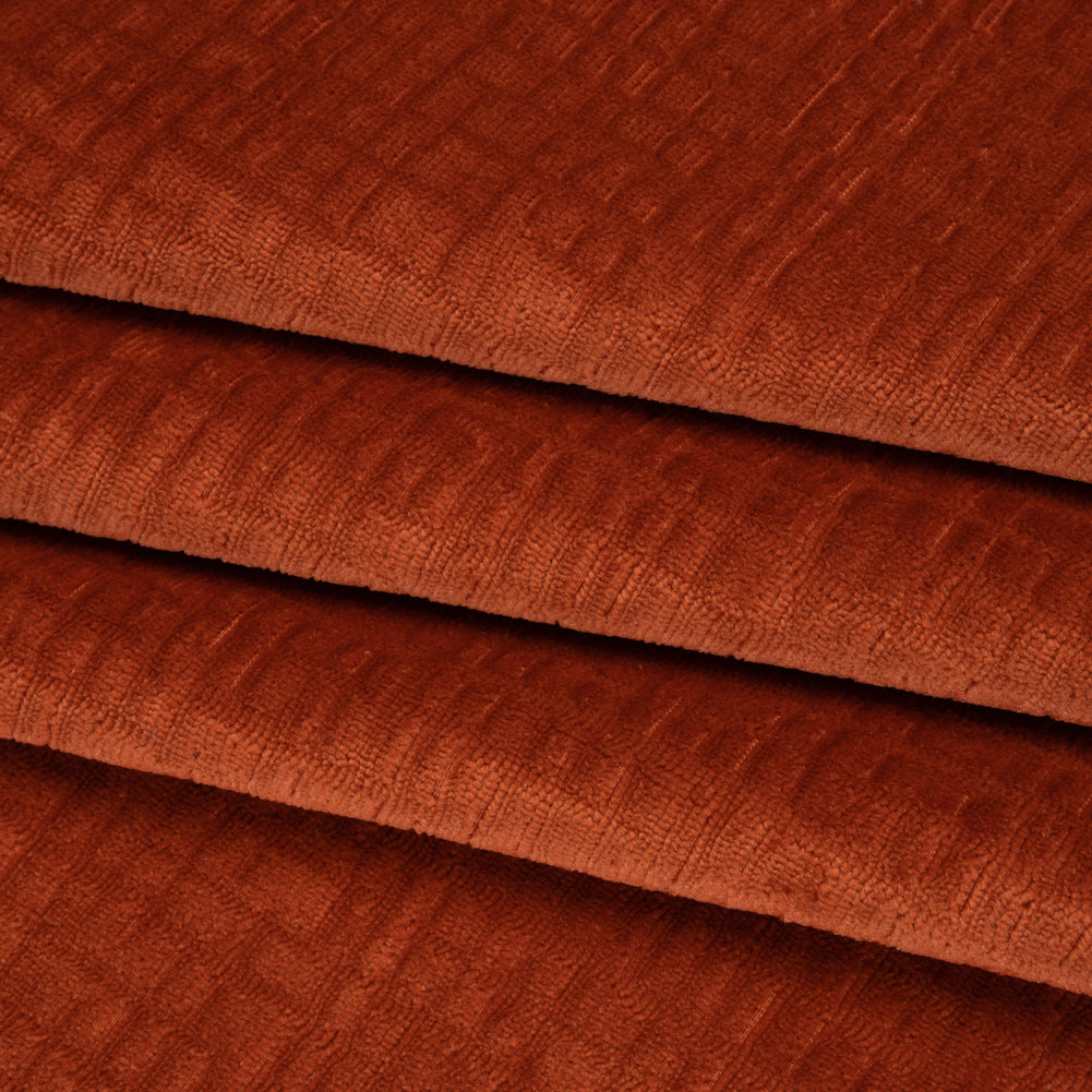 Polyester Upholstery Chenille - Winter Coral Grid Texture - Carolina Collection