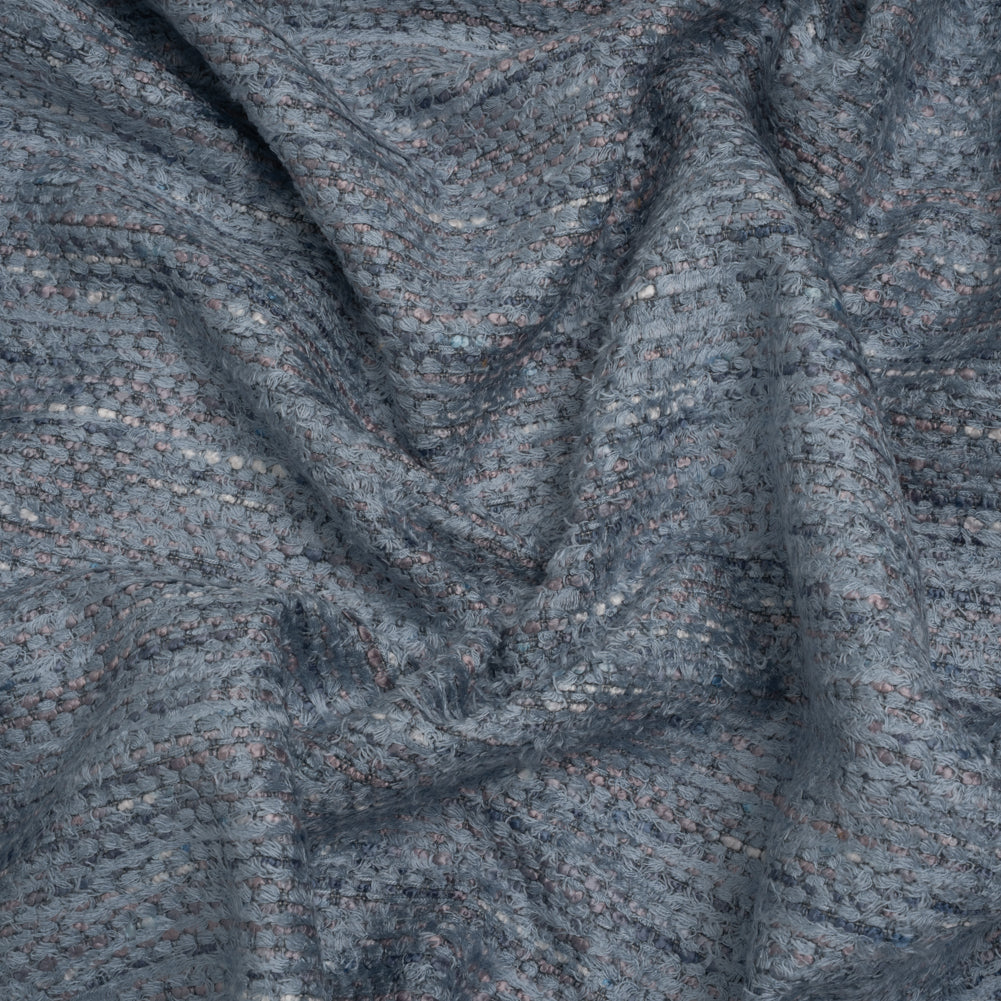 Recycled Olefin and Acrylic Upholstery Boucle and Chenille Tweed - Whisper Stripes - Virginia Collection