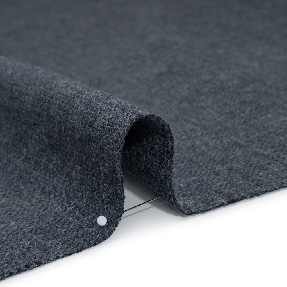Polyester and Linen Textured Upholstery Woven - Indigo - Georgia Collection