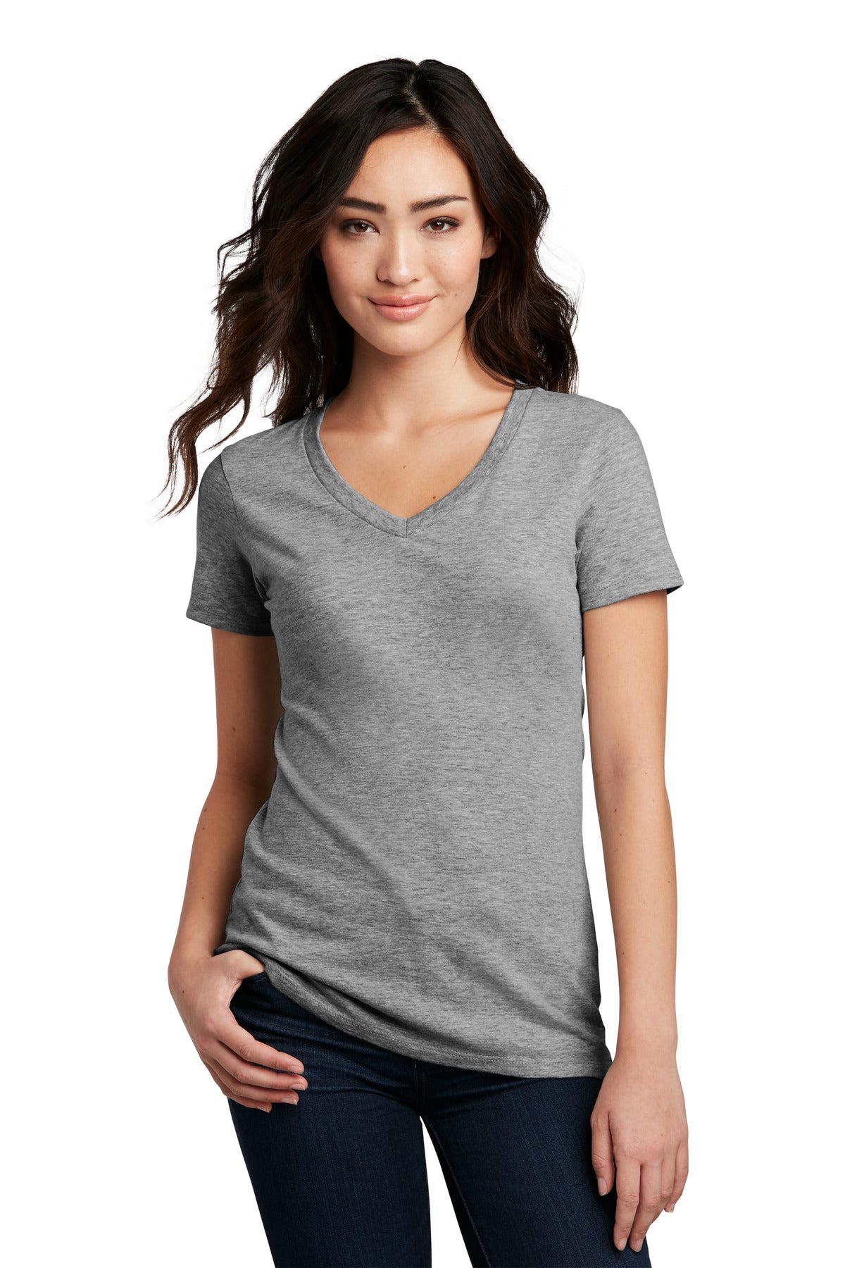 District® Women's Perfect Blend® CVC V-Neck Tee