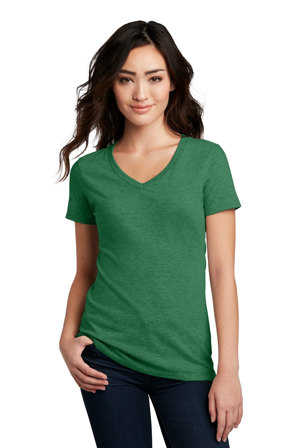 District® Women's Perfect Blend® CVC V-Neck Tee