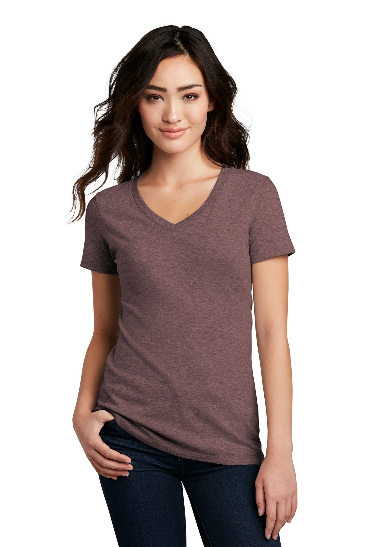 District® Women's Perfect Blend® CVC V-Neck Tee