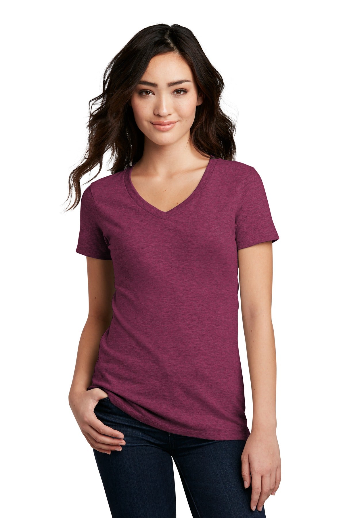 District® Women's Perfect Blend® CVC V-Neck Tee