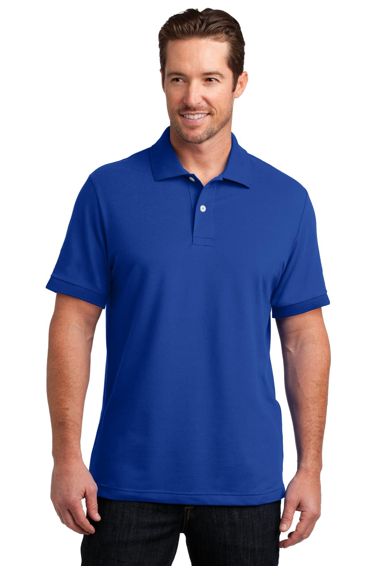 District Made® Mens Stretch Pique Polo