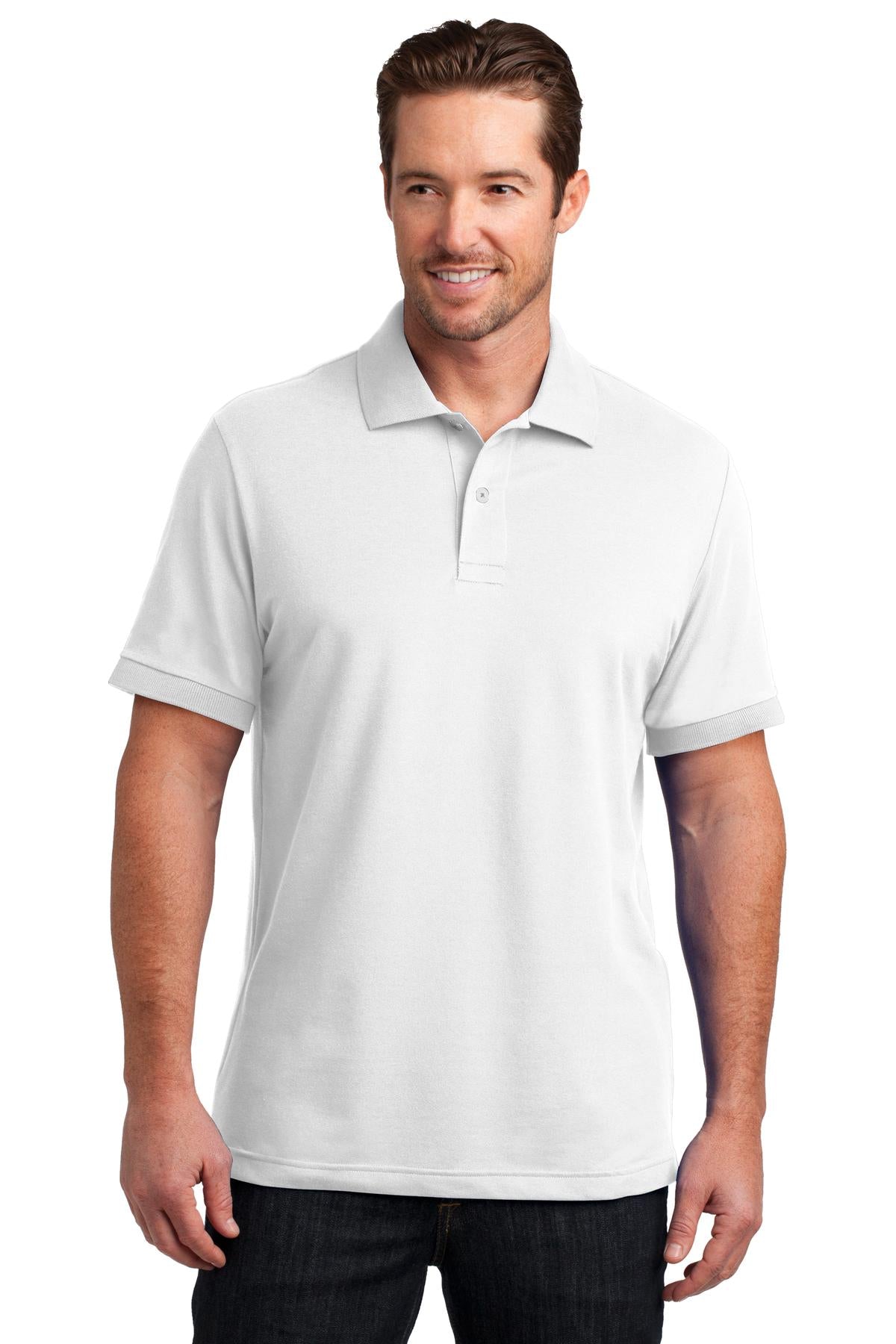 District Made® Mens Stretch Pique Polo