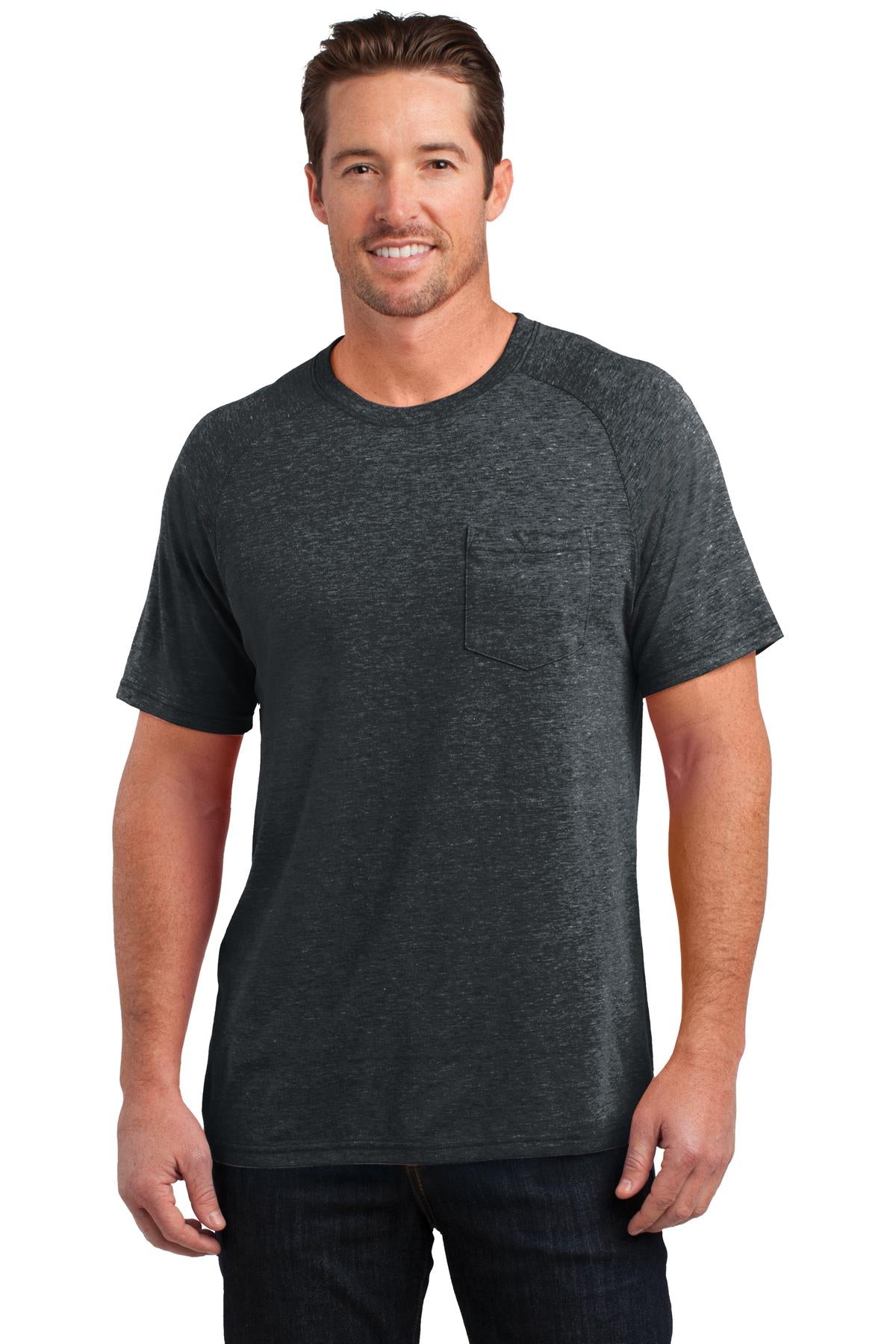 District Made® Mens Tri-Blend Pocket Tee