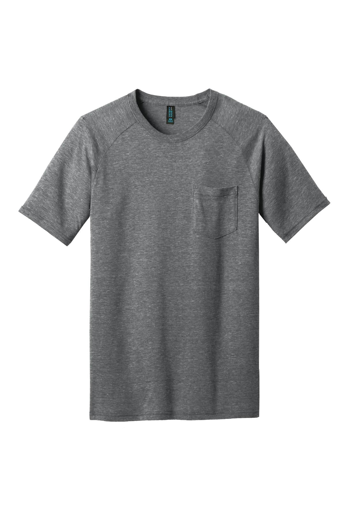 District Made® Mens Tri-Blend Pocket Tee