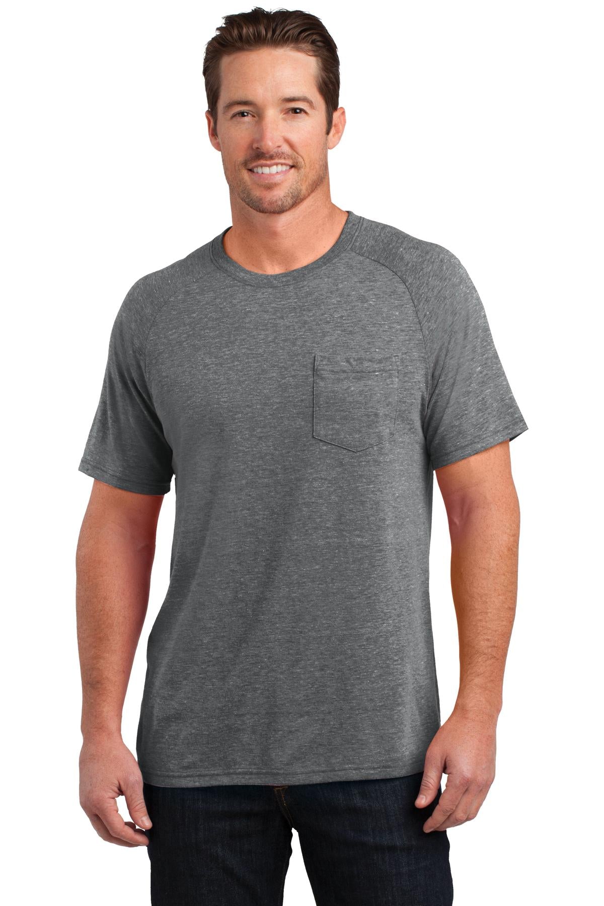 District Made® Mens Tri-Blend Pocket Tee
