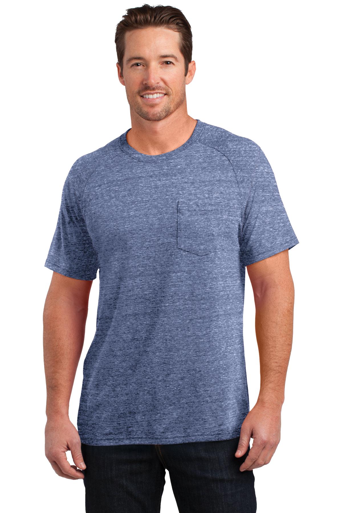 District Made® Mens Tri-Blend Pocket Tee