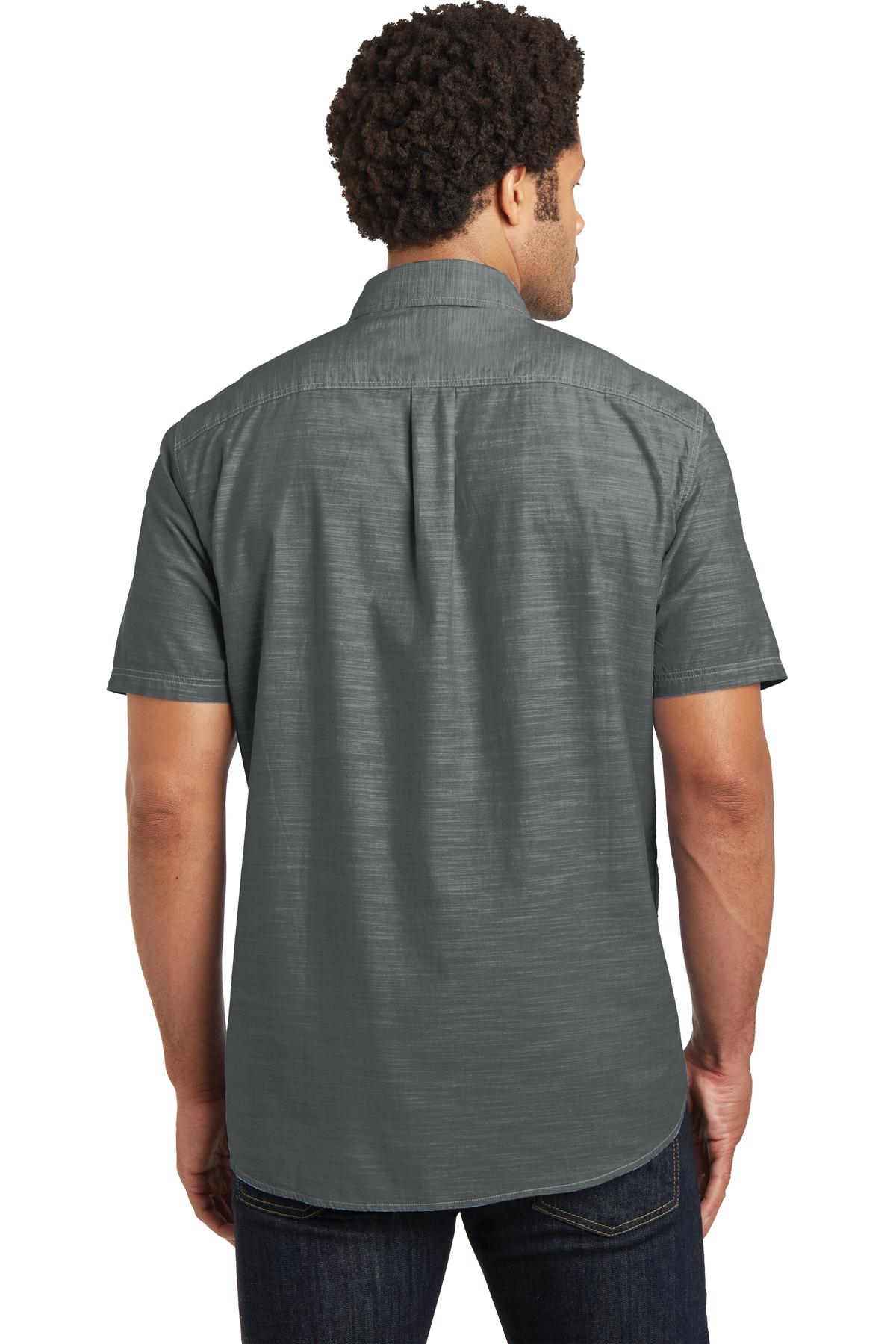 District Made® Mens Short Sleeve Washed Woven Shirt