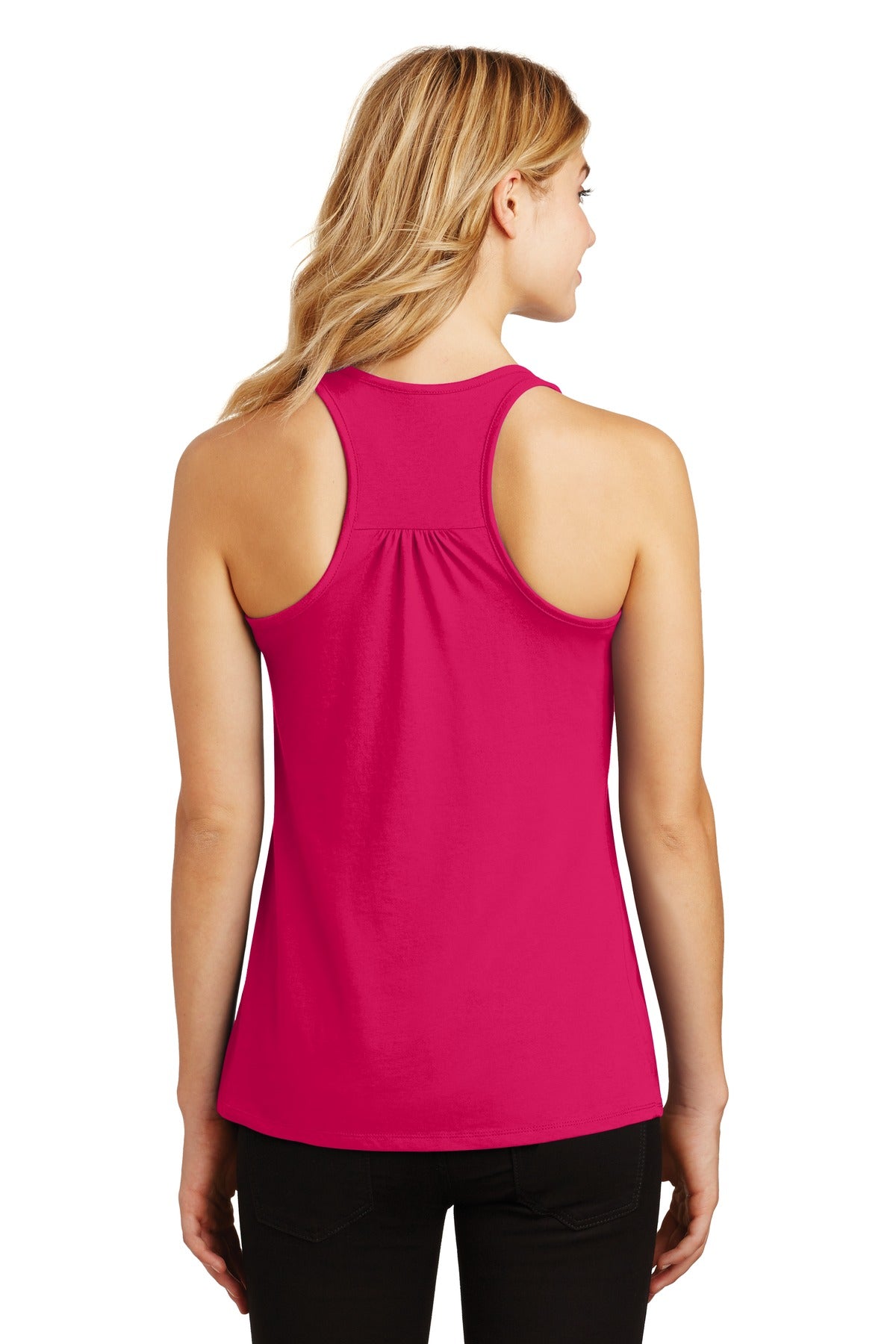 District Made® Ladies 60/40 Gathered Racerback Tank