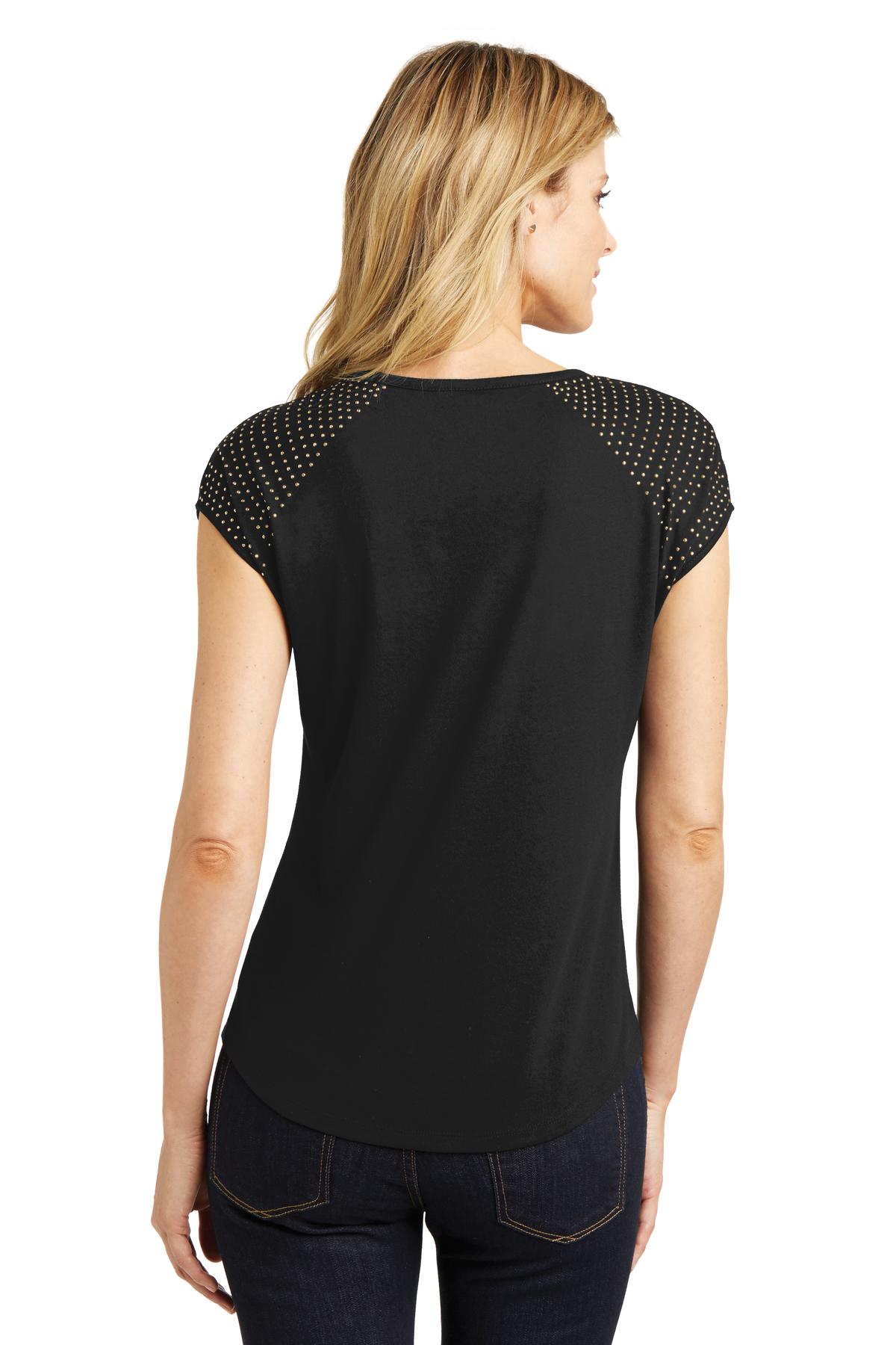 District Made® Ladies 60/40 Bling Tee