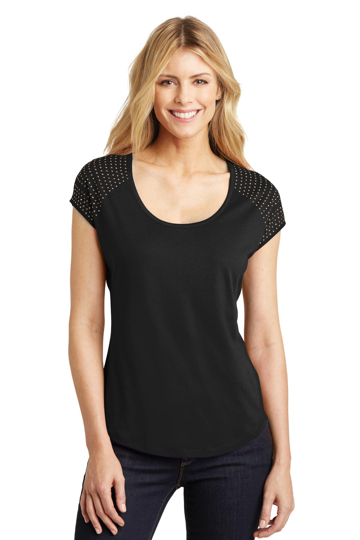 District Made® Ladies 60/40 Bling Tee