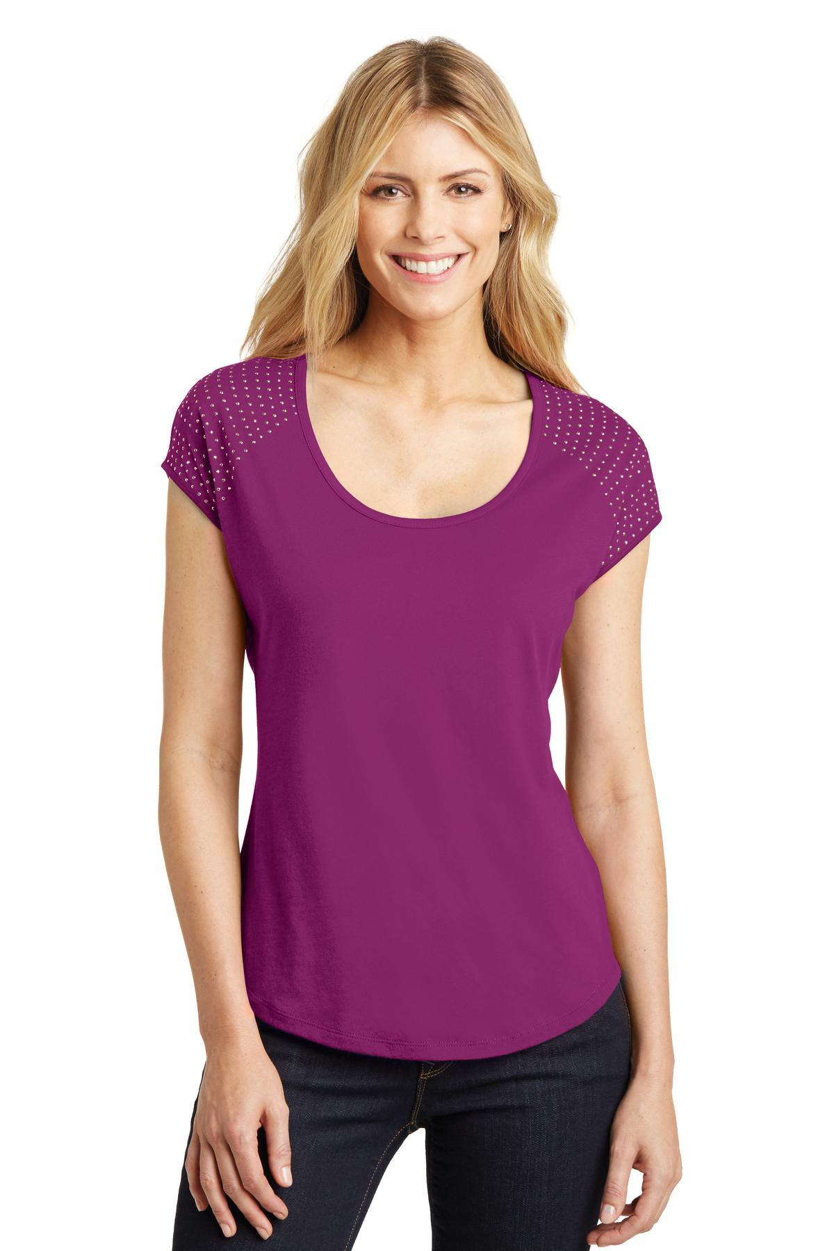 District Made® Ladies 60/40 Bling Tee