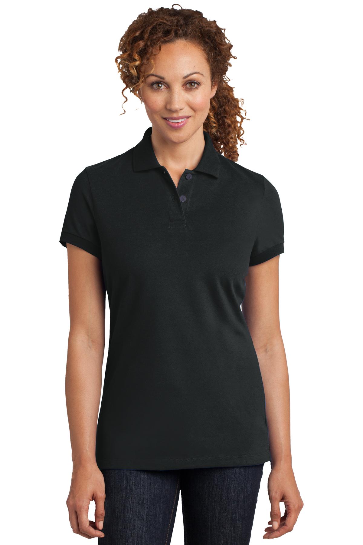 District Made® Ladies Stretch Pique Polo