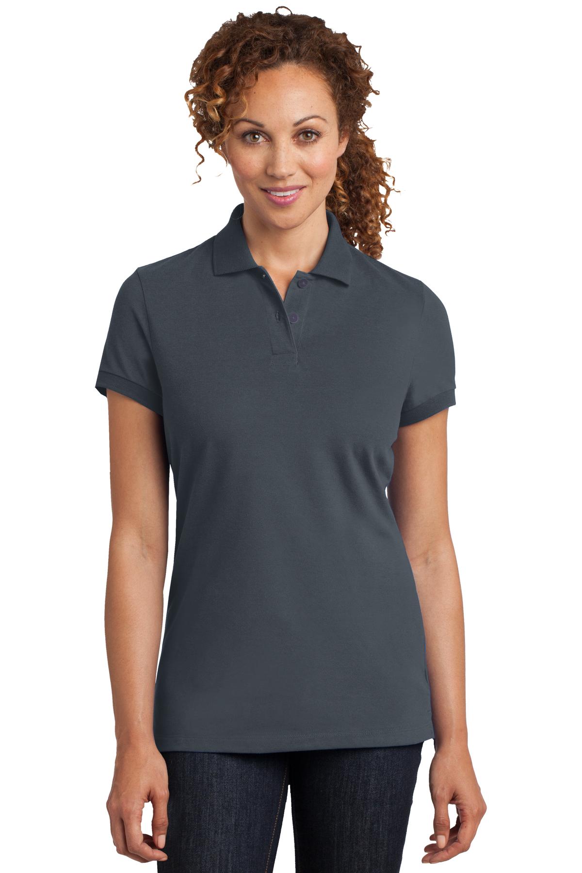 District Made® Ladies Stretch Pique Polo