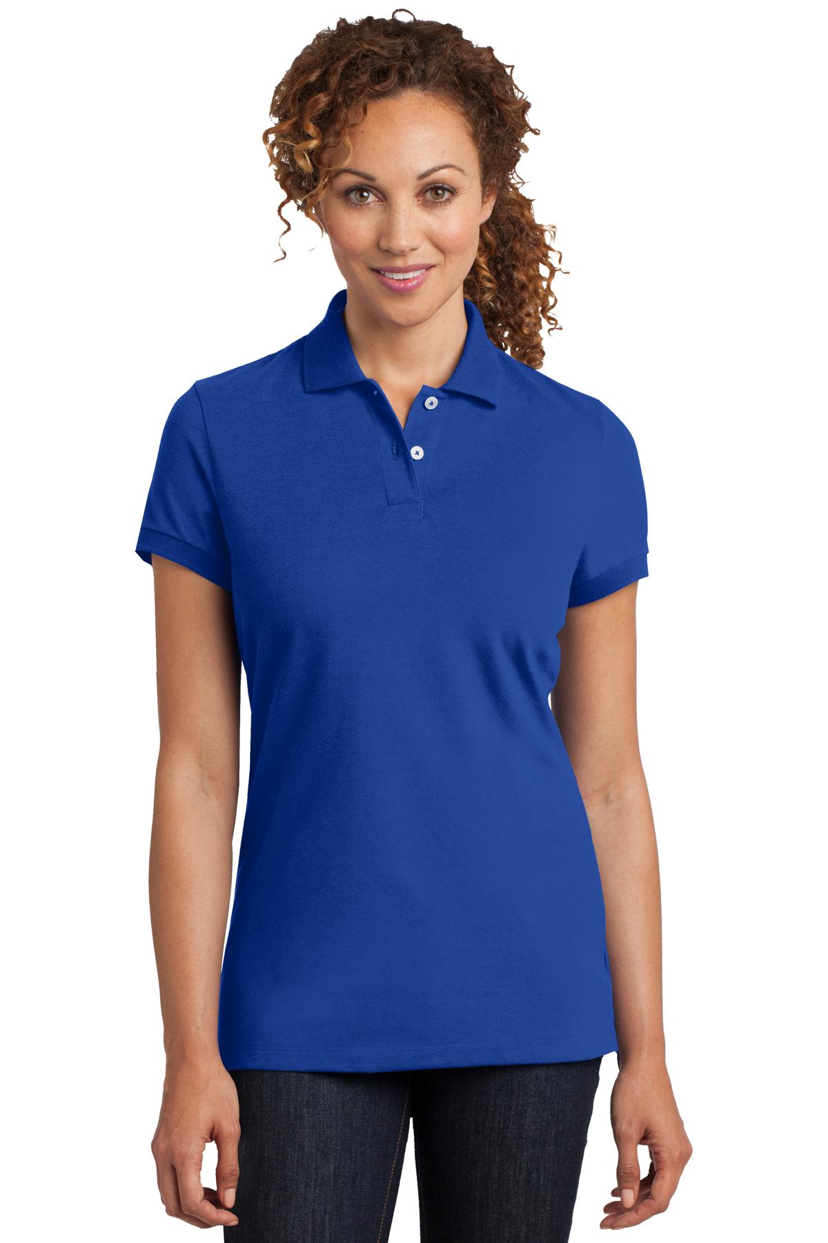 District Made® Ladies Stretch Pique Polo
