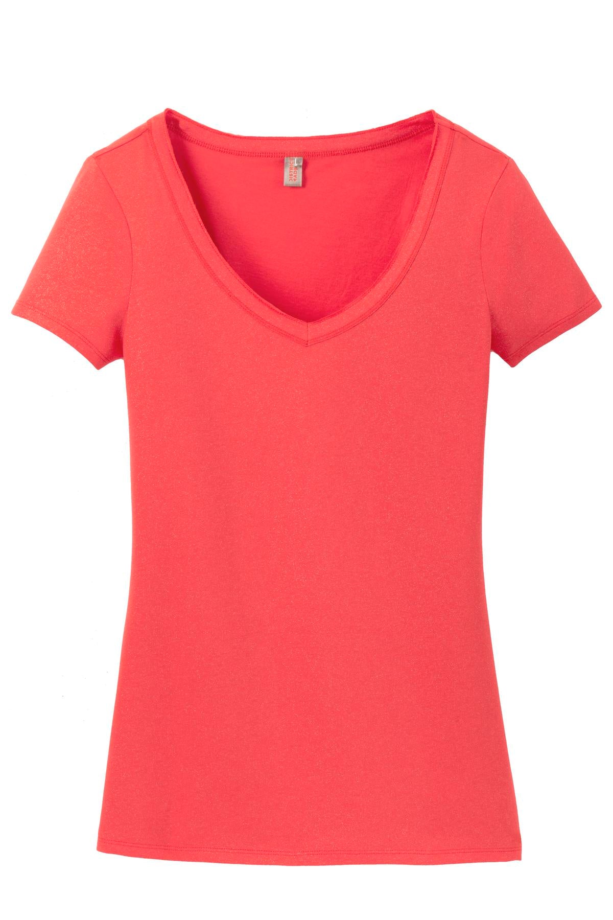 District Made® Ladies Shimmer V-Neck Tee