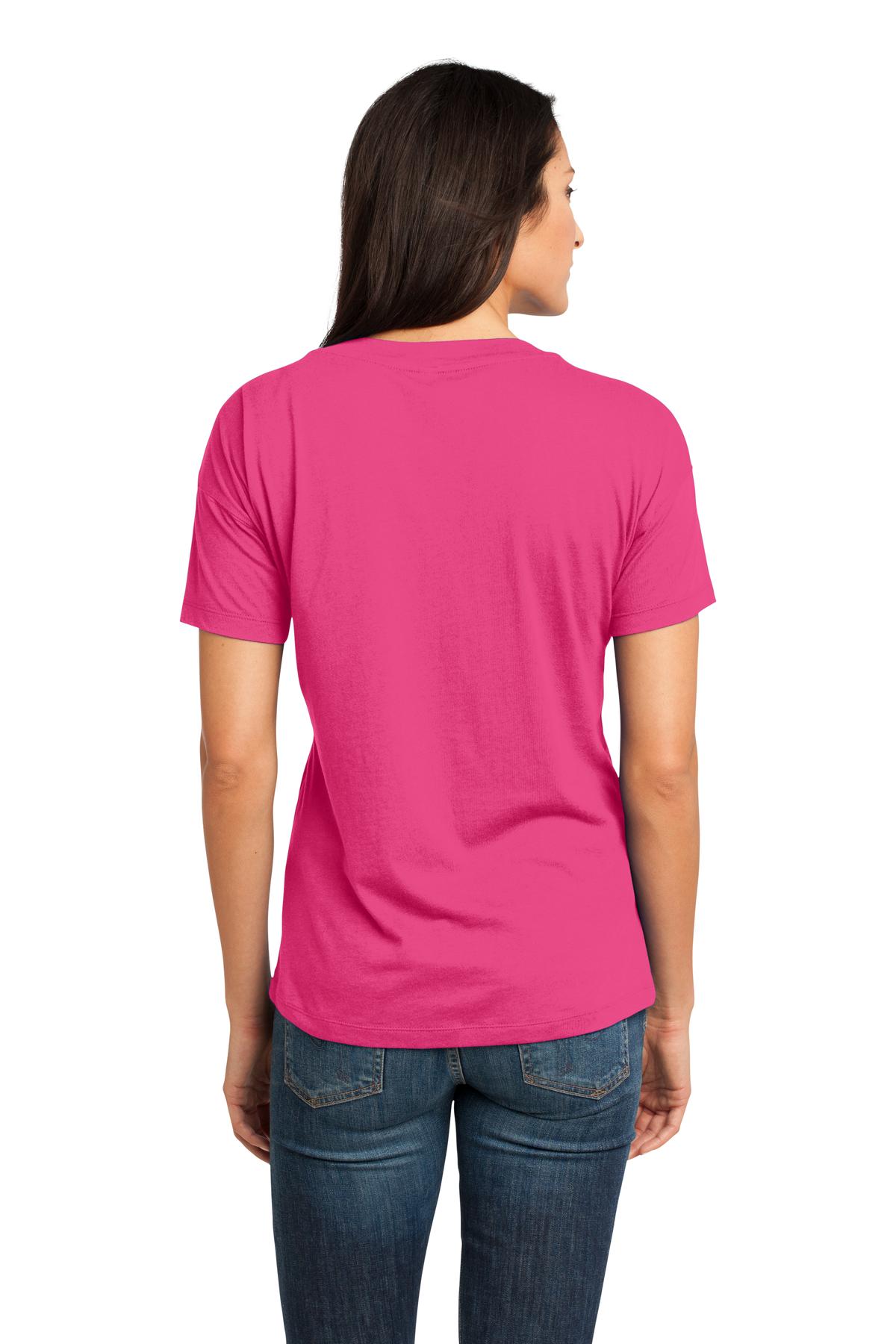 District Made® - Ladies Modal Blend Relaxed V-Neck Tee