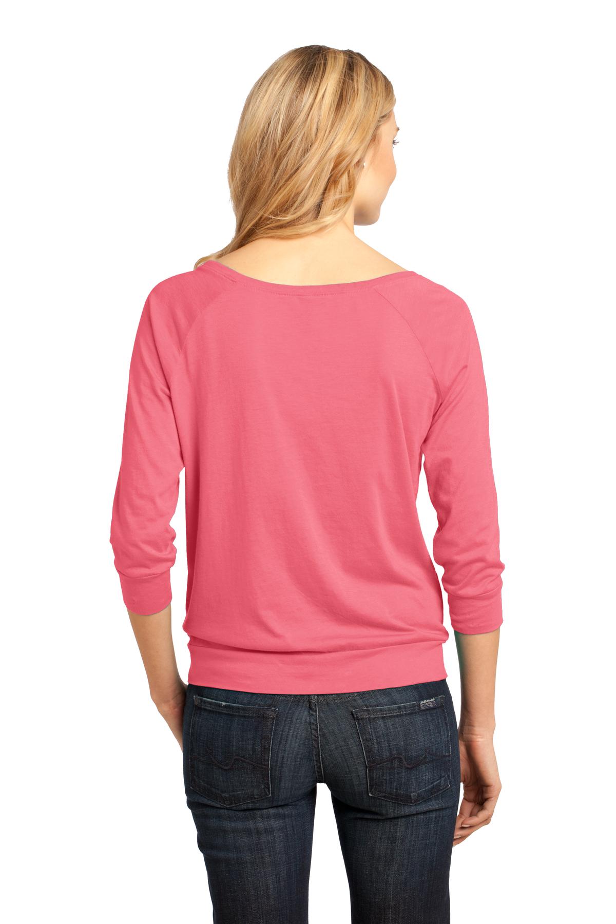 District Made® - Ladies Modal Blend 3/4-Sleeve Raglan