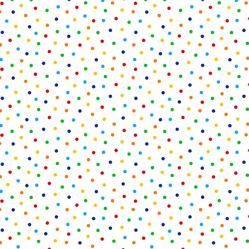 Cotton Print Confetti Polka Dots Fabric 44/45" Confetti