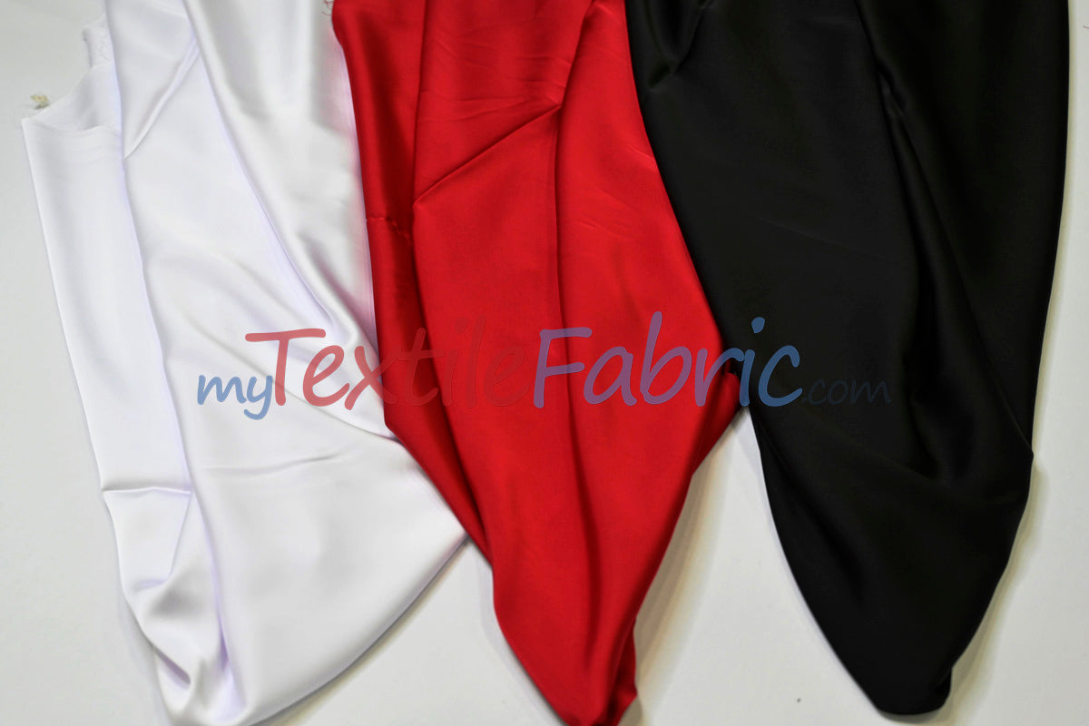 Double Sided Satin Polyester Fabric - Glossy Finish, 60" Width (1 Yard)