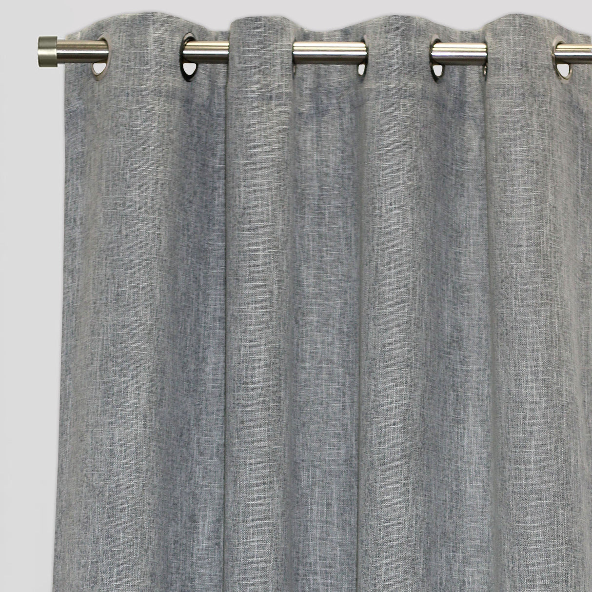 Colony Curtain Panels Polyester Fabric - Solid Linen Look Blackout, 50" X 84", Grommet, Latte, Gray, Teal, Sky (2 Panels)