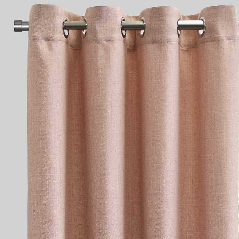 Halsey Polyester Fabric - Solid Textured Linen Look, 54" X 96" (Set Of 2)