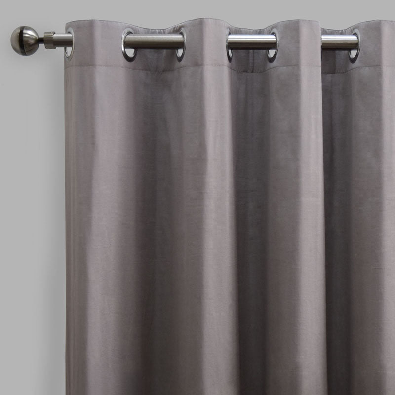 Lounge Curtain Panels Cotton-Blend Fabric - Espresso Solid Shiny, 54" X 108" Height, Grommet (1 Pair)