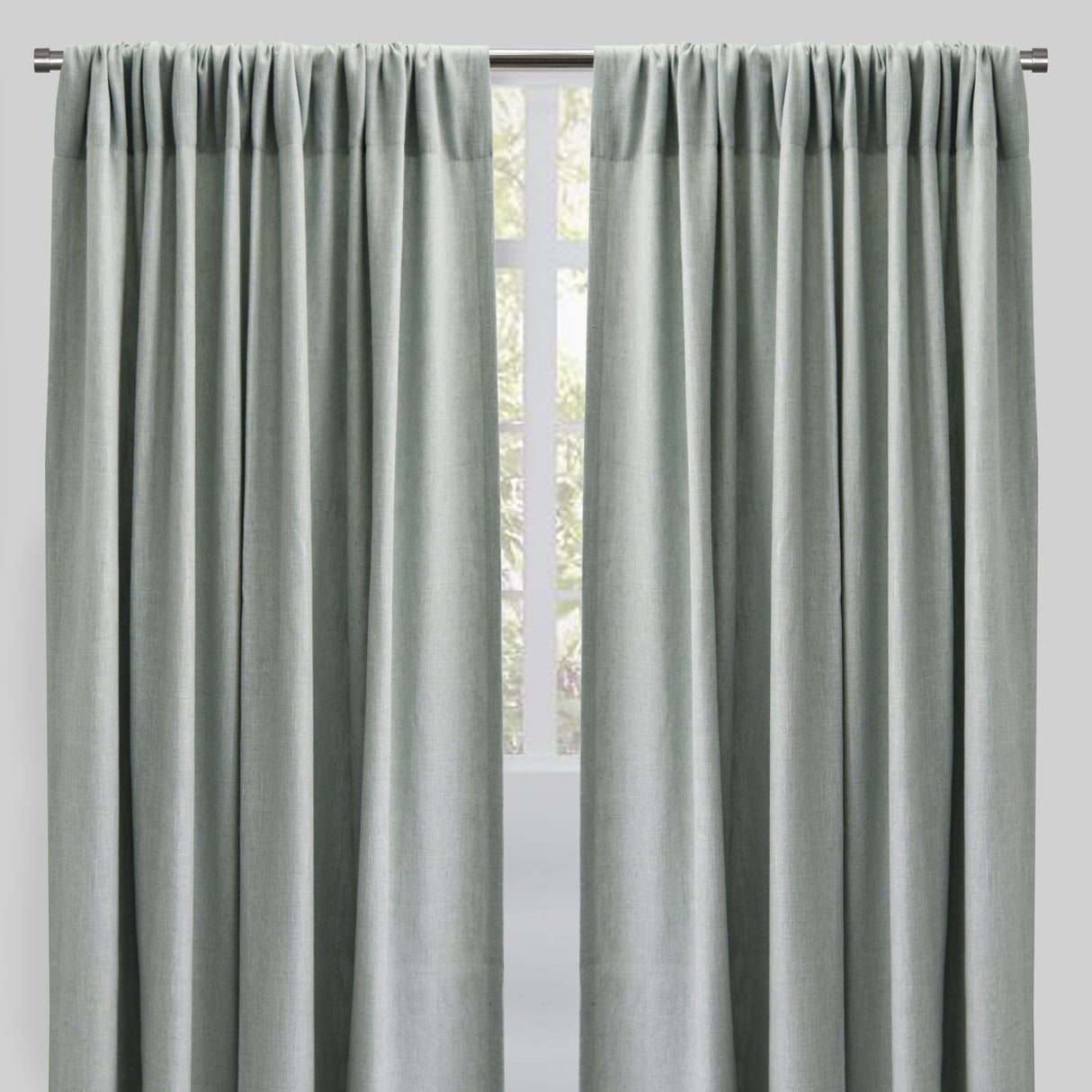 Saint Linen Blend Curtains - Solid, 54" X 96", Rod Pocket (1 Pair)