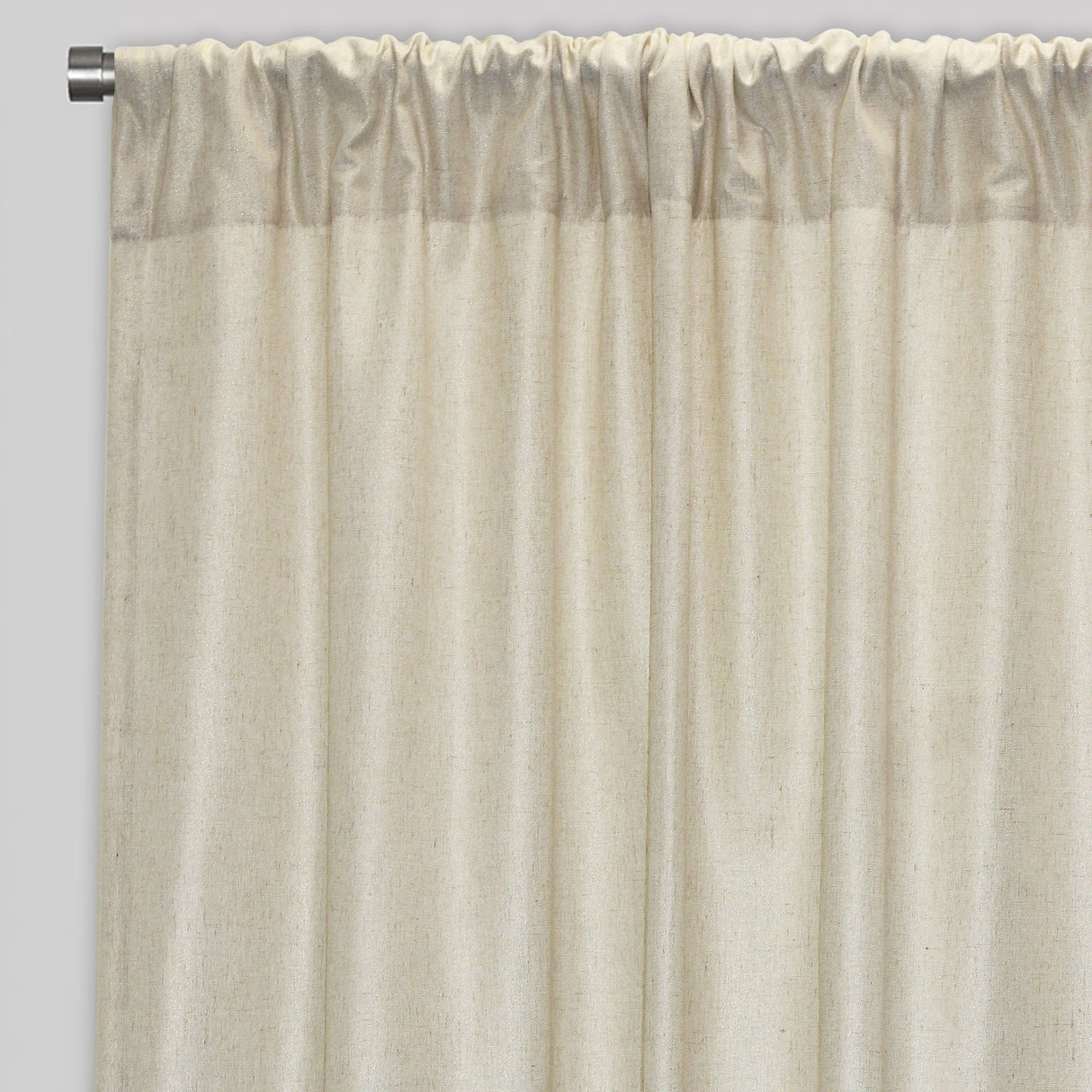 Shanna Metallic Linen Look Curtain Panels - Silver, Gold, Room Darkening, 52" X 84", 52" X 96", Rod Pocket (Set Of 2)