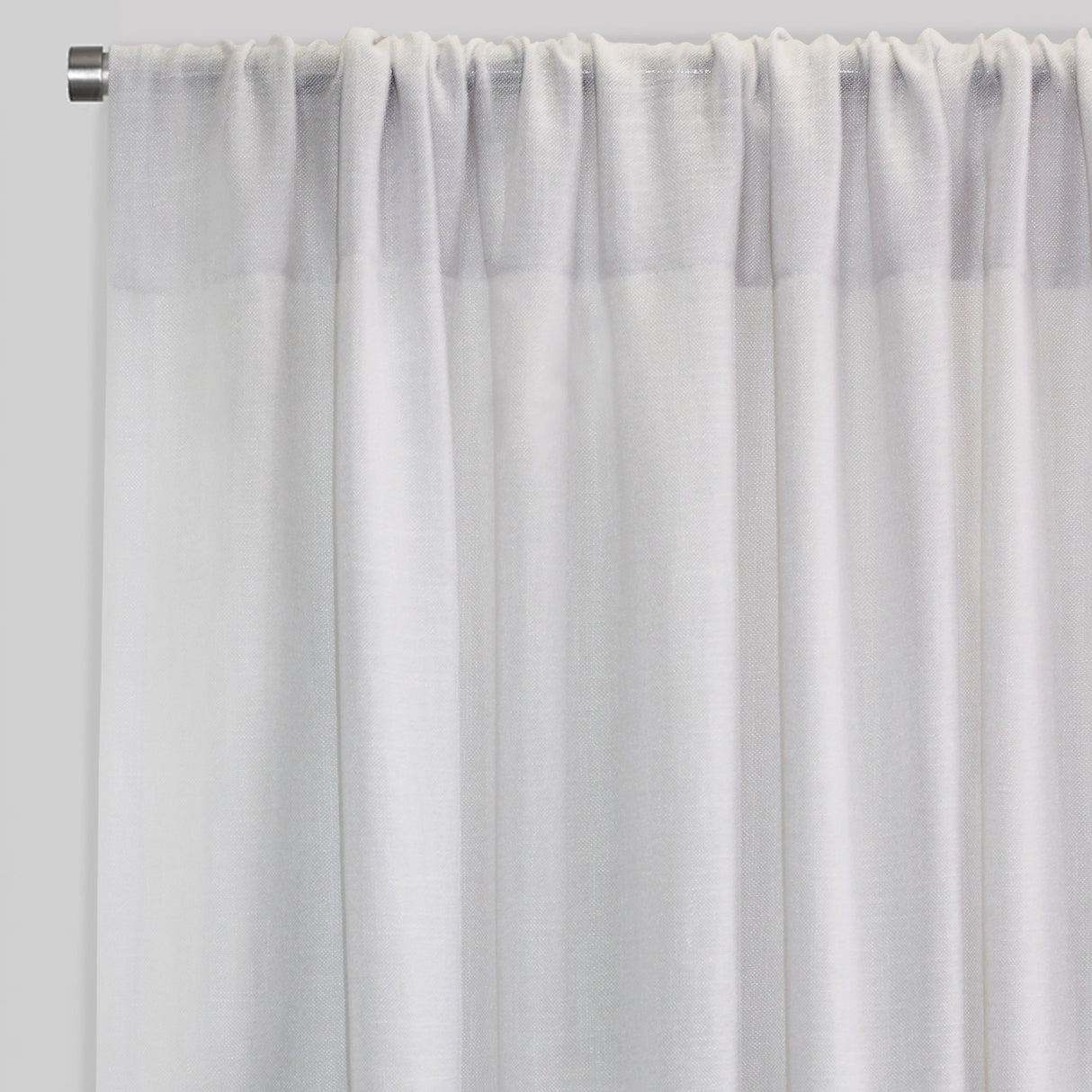 Shira Curtain Panels Solid Linen Blend Fabric - Solid Linen Look, White, Ivory, Flax, 54X84, 54X96, Rod Pocket (2 Panels)