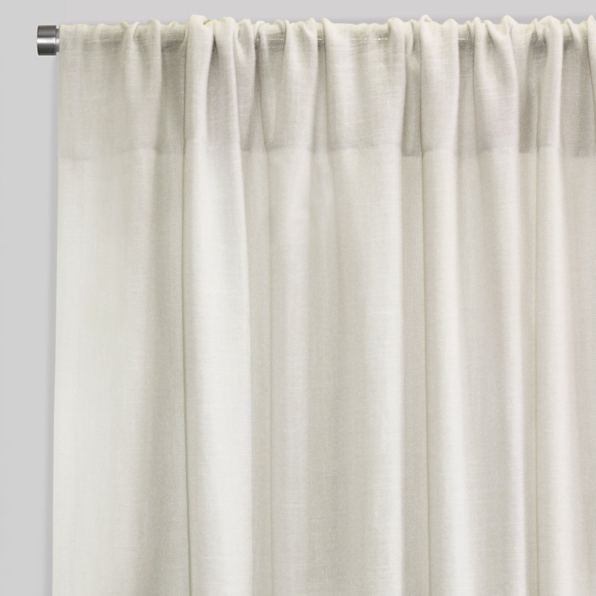 Shira Curtain Panels Solid Linen Blend Fabric - Solid Linen Look, White, Ivory, Flax, 54X84, 54X96, Rod Pocket (2 Panels)