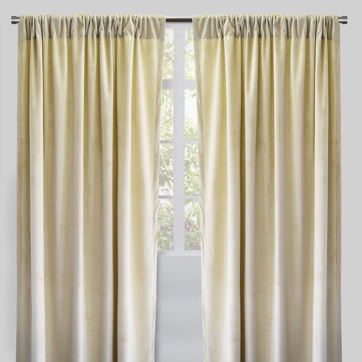 Torino Solid Velvet Fabric - Solid, Room Darkening, 54" Width x 84" Height, 54" Width x 96" Height (Sold By The Pair)