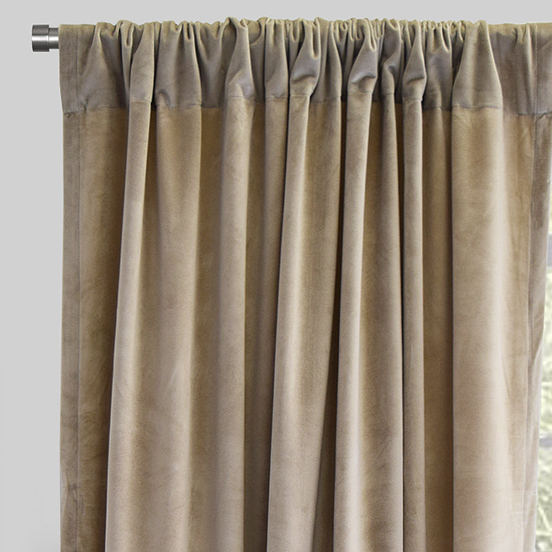 Torino Solid Velvet Fabric - Solid, Room Darkening, 54" Width x 84" Height, 54" Width x 96" Height (Sold By The Pair)